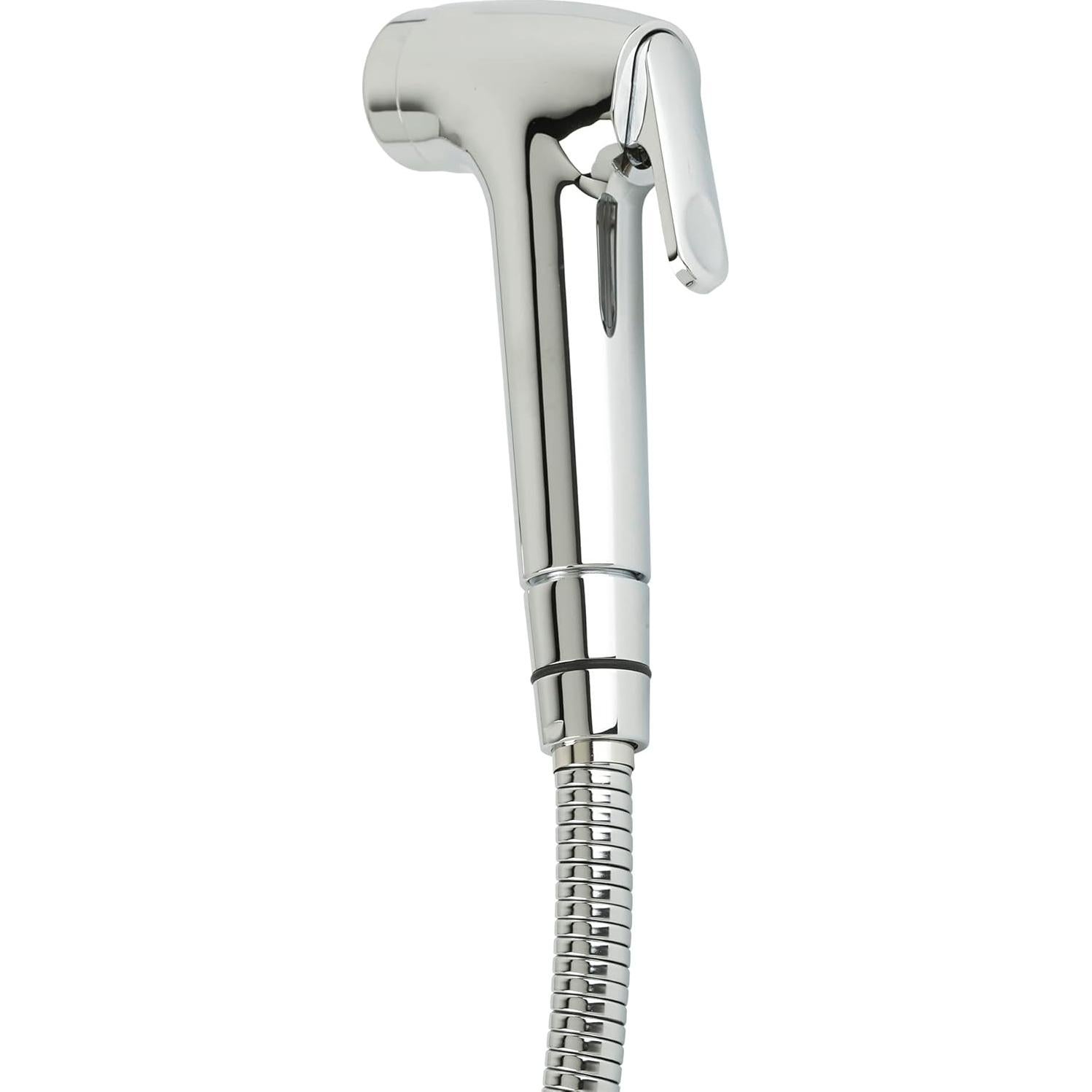 Brondell PS-91C PureSpa Essential Handheld Bidet Sprayer for Toilets, Includes Spiral Metal Hose and Holster, Ambient Temperature, Polished Chrome