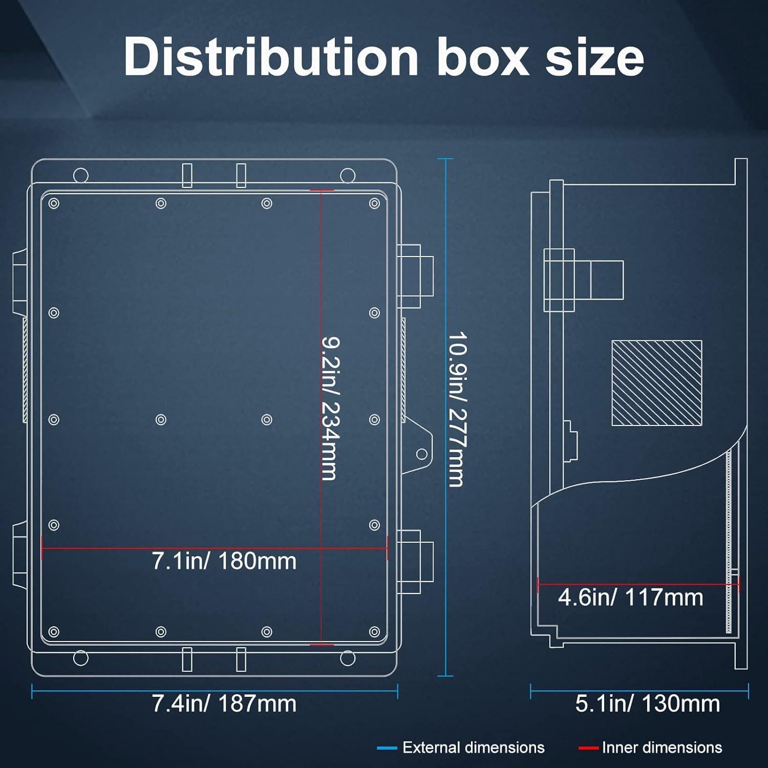 Caja de Conexiones Eléctricas para Exterior Namunanee 23.4x17.8x11.7 cm