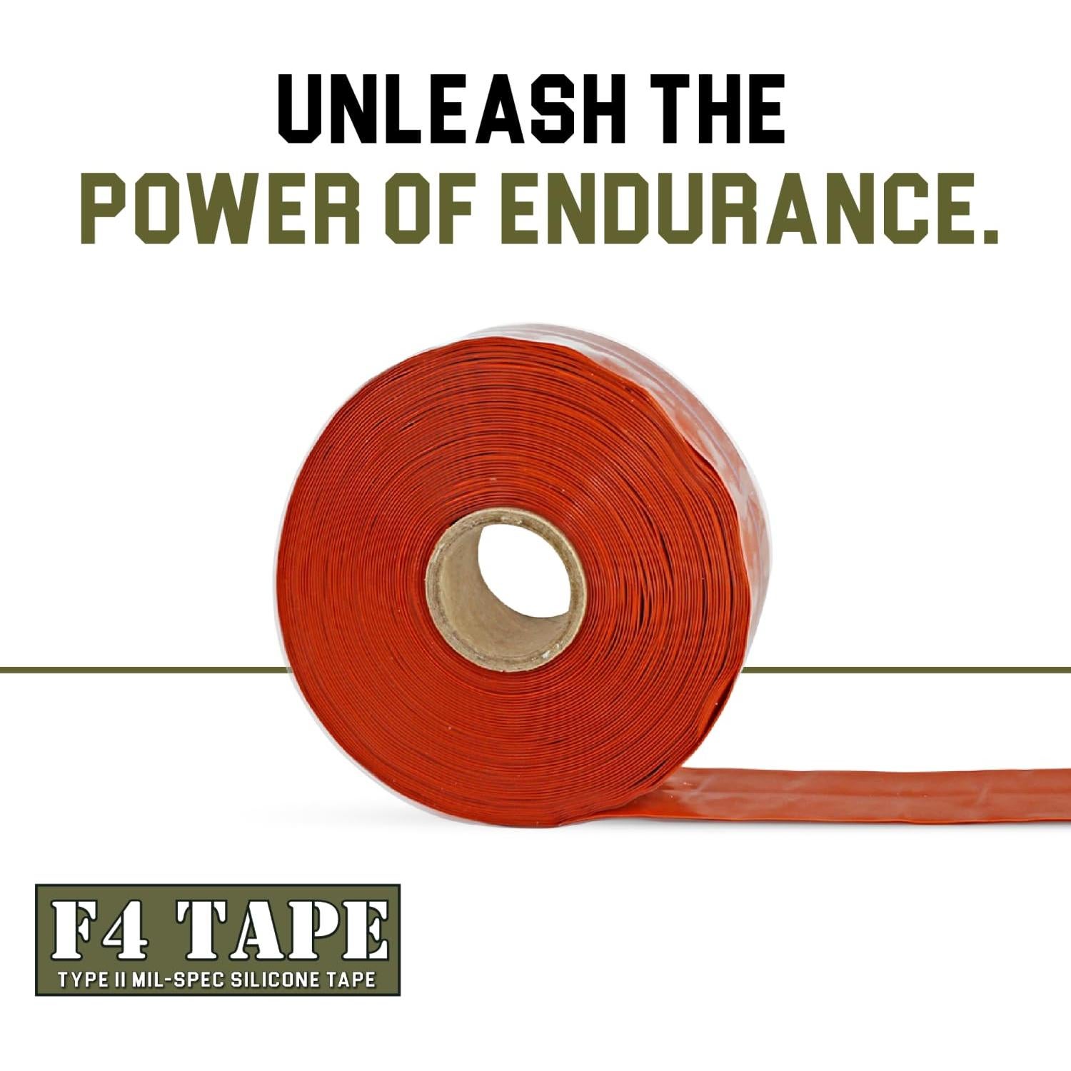 Bond It F4 Emergency Self-Fusing Silicone Tape, Repair Plumbing Pipe & Radiator Hose Leak, Electrical Insulation, Permanent Bonding, Waterproof, 1" x 36' x 20mil, Black