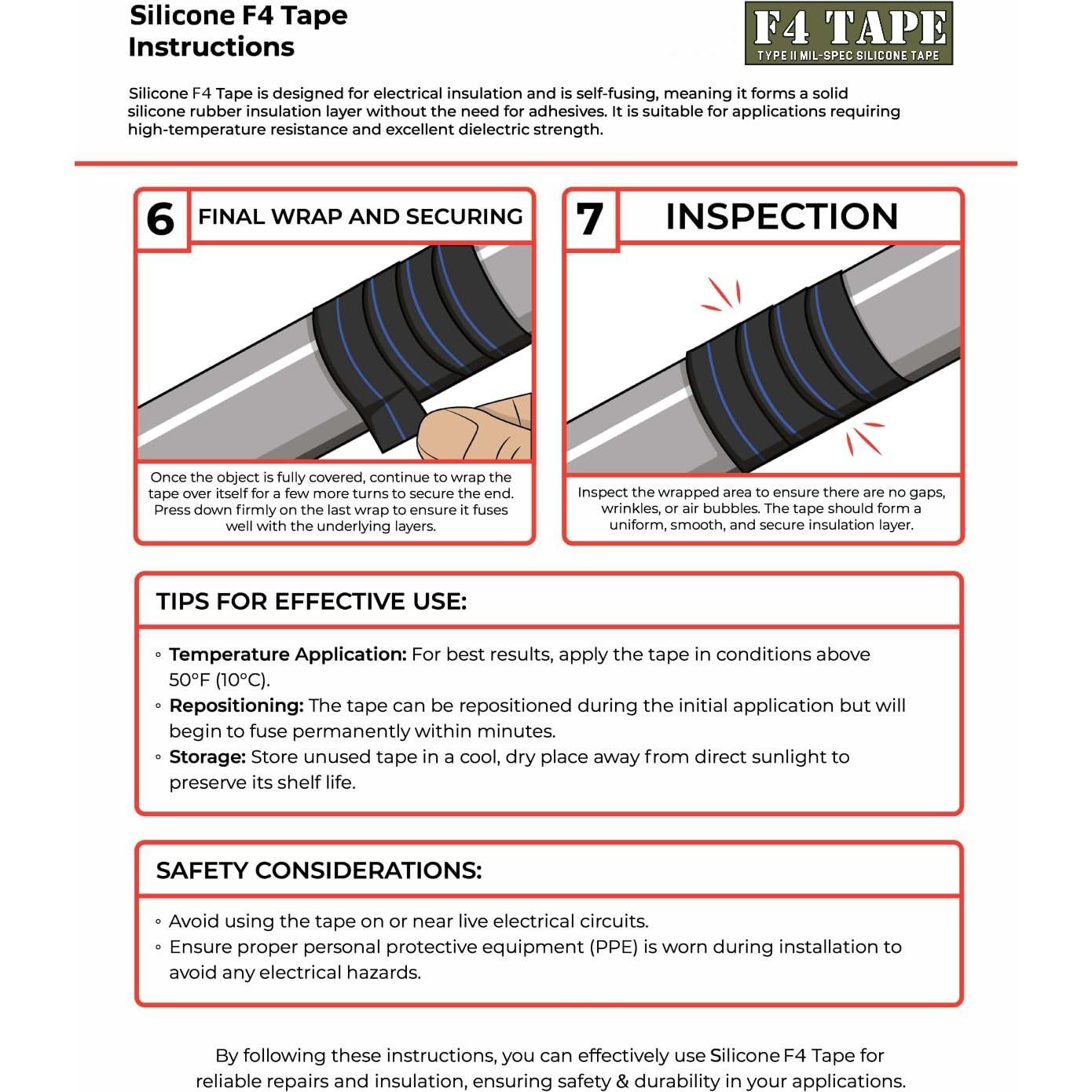 Bond It F4 Emergency Self-Fusing Silicone Tape, Repair Plumbing Pipe & Radiator Hose Leak, Electrical Insulation, Permanent Bonding, Waterproof, 1" x 36' x 20mil, Black