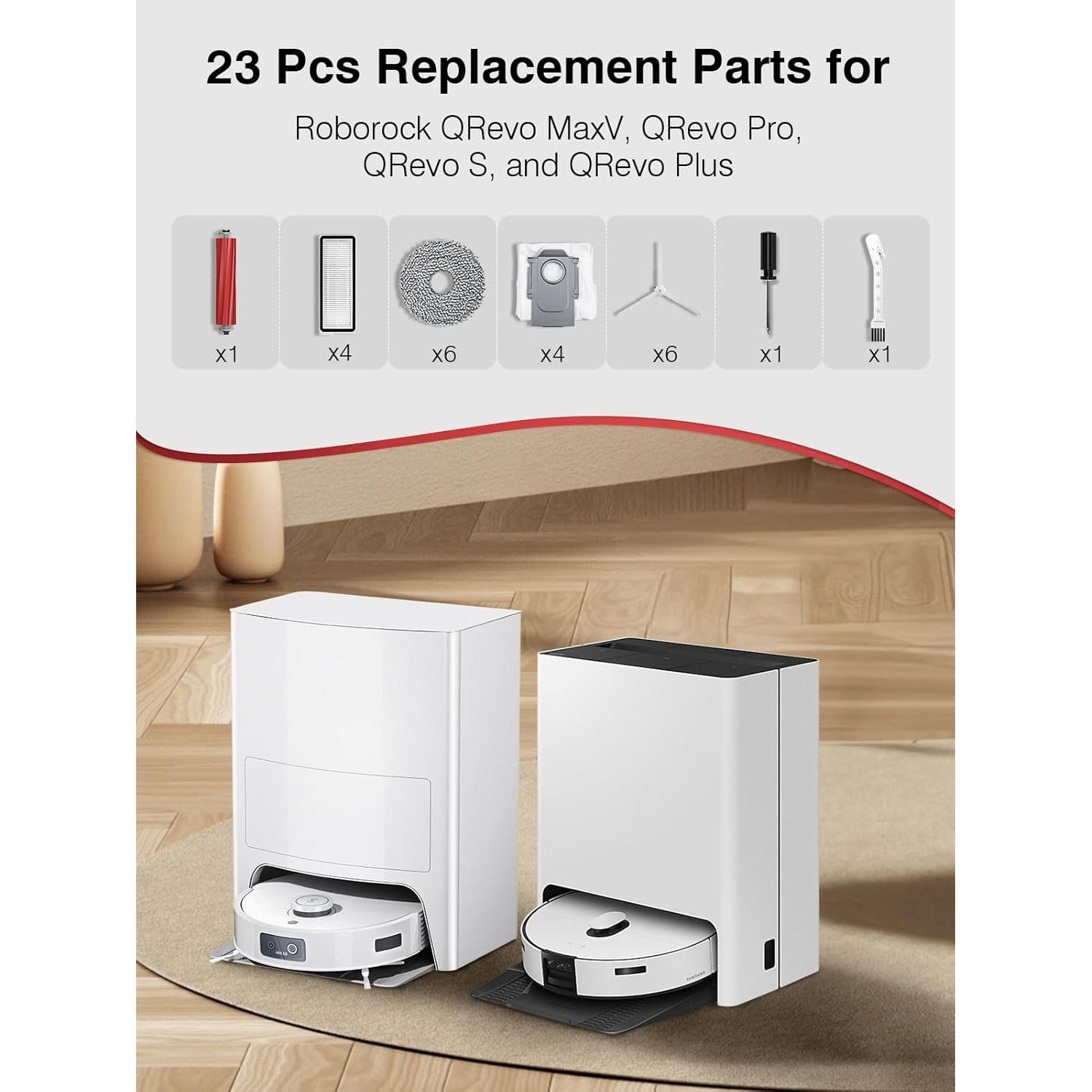 23 Accesorios de Reemplazo para Roborock QRevo MaxV Pro S Plus