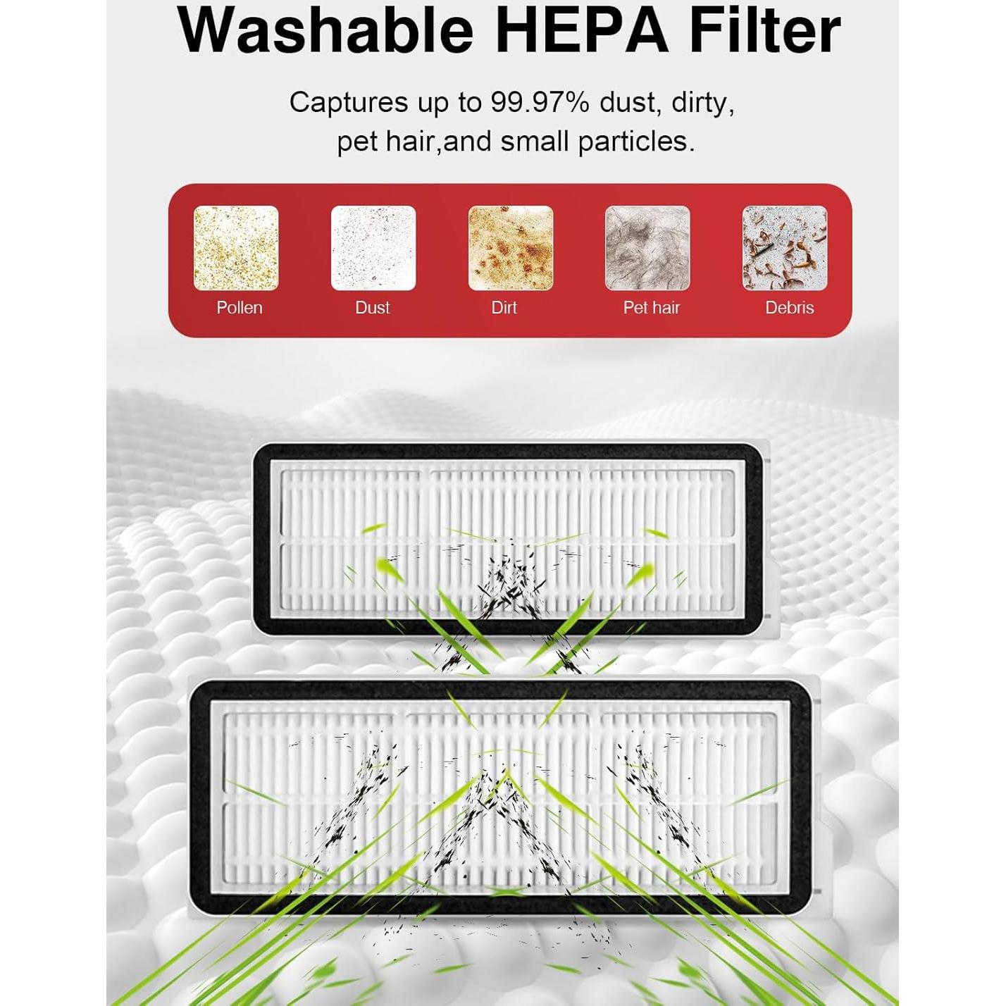 23 Accesorios de Reemplazo para Roborock QRevo MaxV Pro S Plus