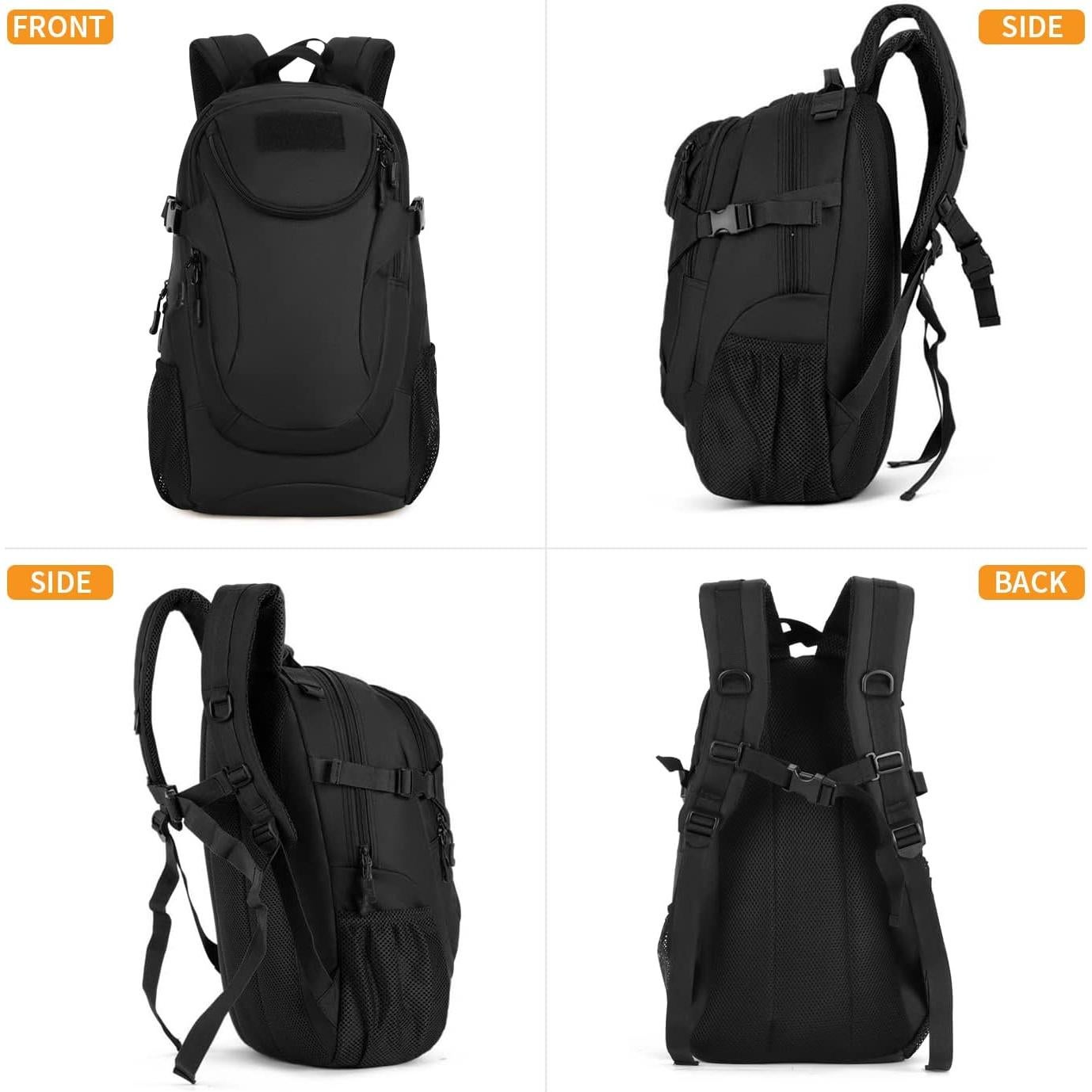 Mochila Táctica Huntvp 25L Impermeable Nylon Militar Negro