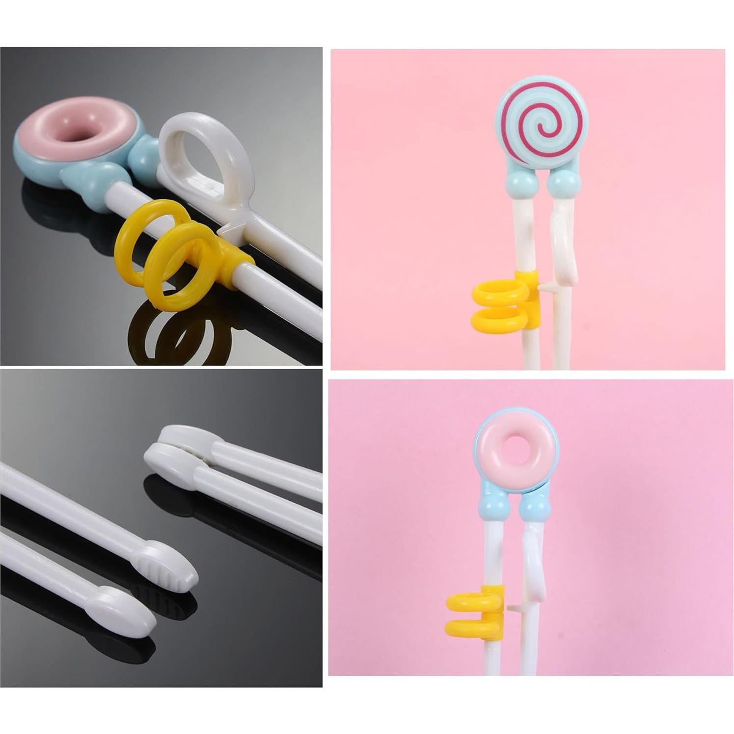 Palillos de Aprendizaje para Niños YYaaloa - 3 Pares Coloridos