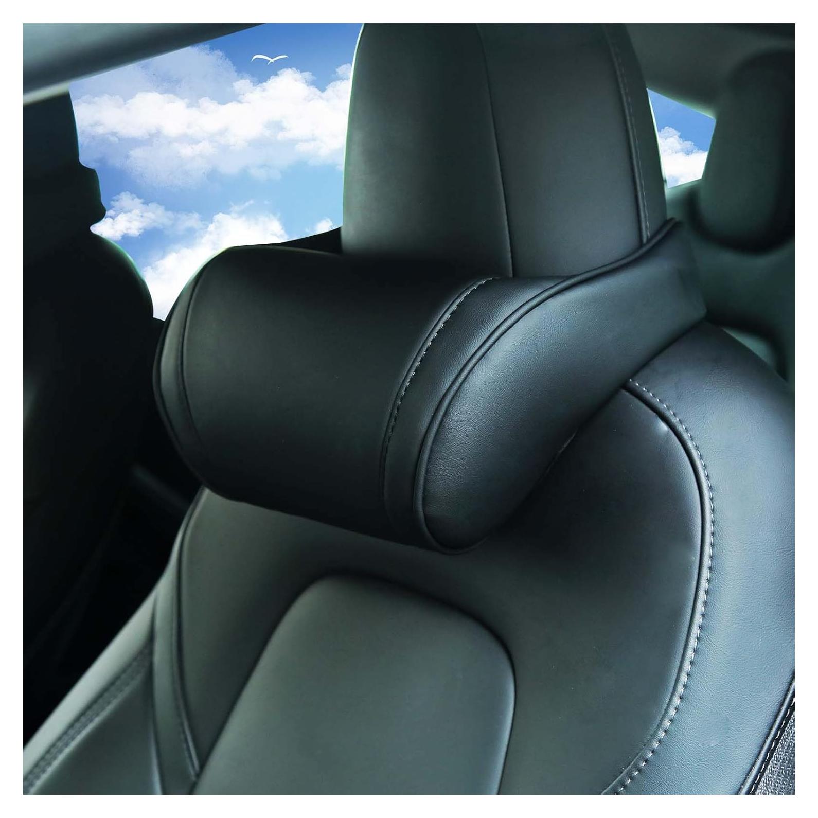 Car Neck Pillow with Memory Foam Comfortable Ergonomic Design Seat Neck Support Headrest Softness Car Pillow Cushion for Driving, Universal Fit, 1 Piece, Black