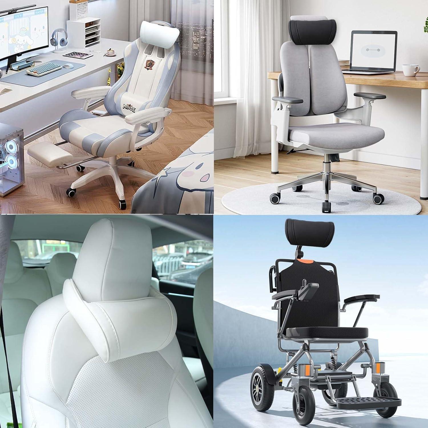 Car Neck Pillow with Memory Foam Comfortable Ergonomic Design Seat Neck Support Headrest Softness Car Pillow Cushion for Driving, Universal Fit, 1 Piece, Black