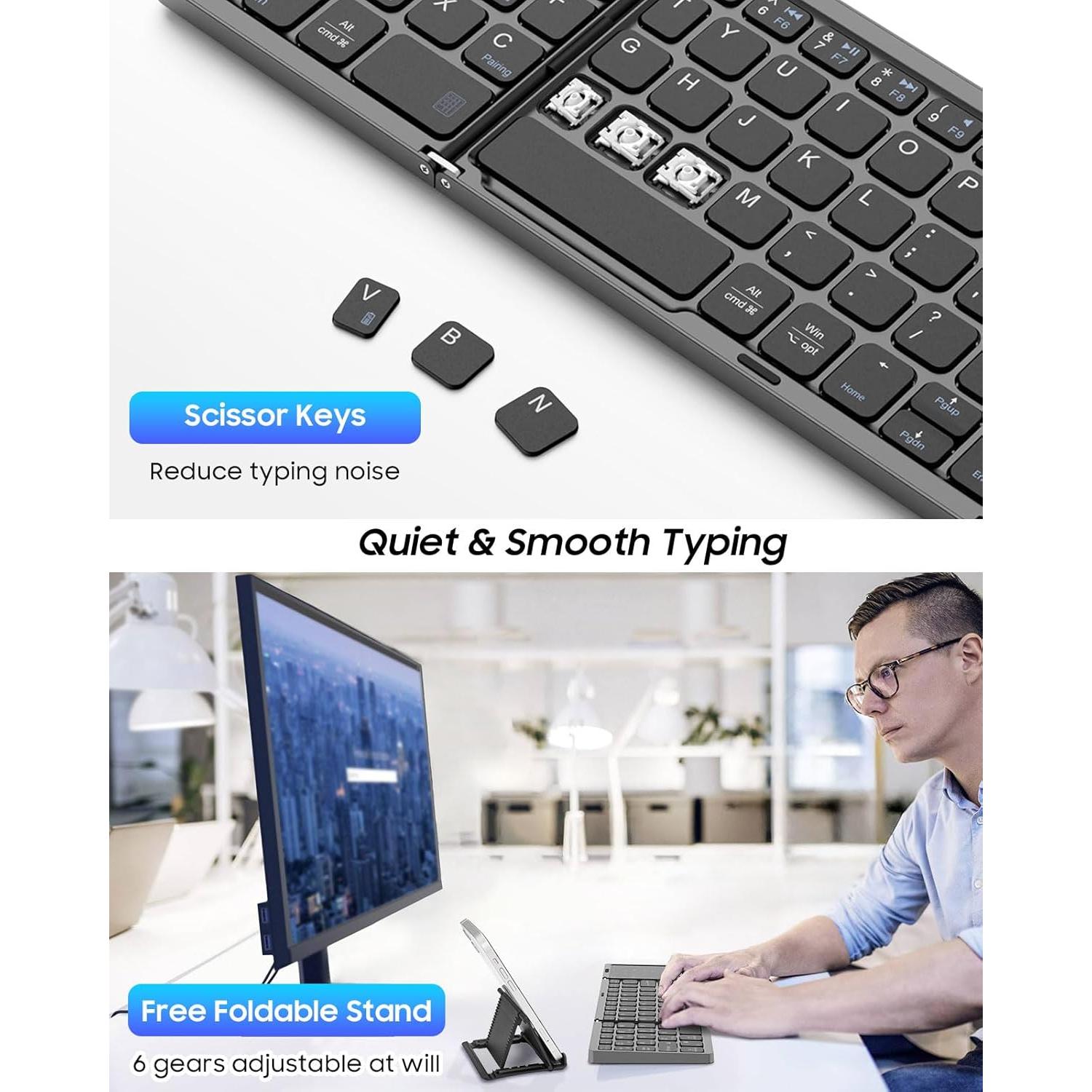 Teclado Bluetooth Plegable MoKo con Touchpad y Numérico