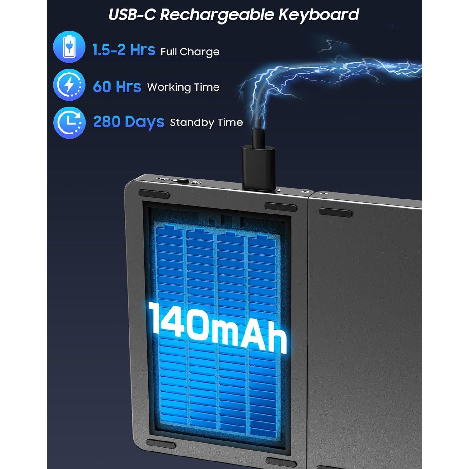 Teclado Bluetooth Plegable MoKo con Touchpad y Numérico