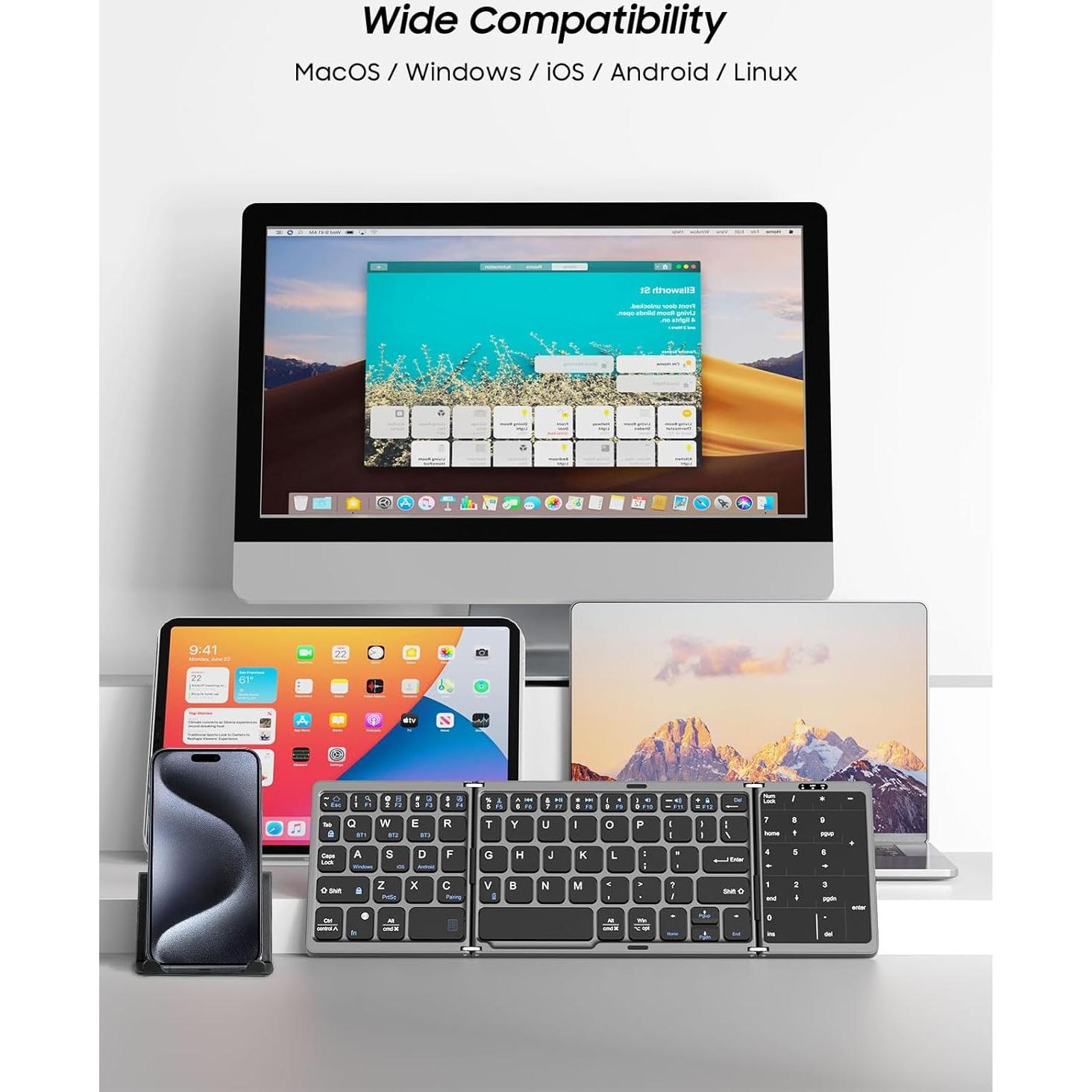 Teclado Bluetooth Plegable MoKo con Touchpad y Numérico