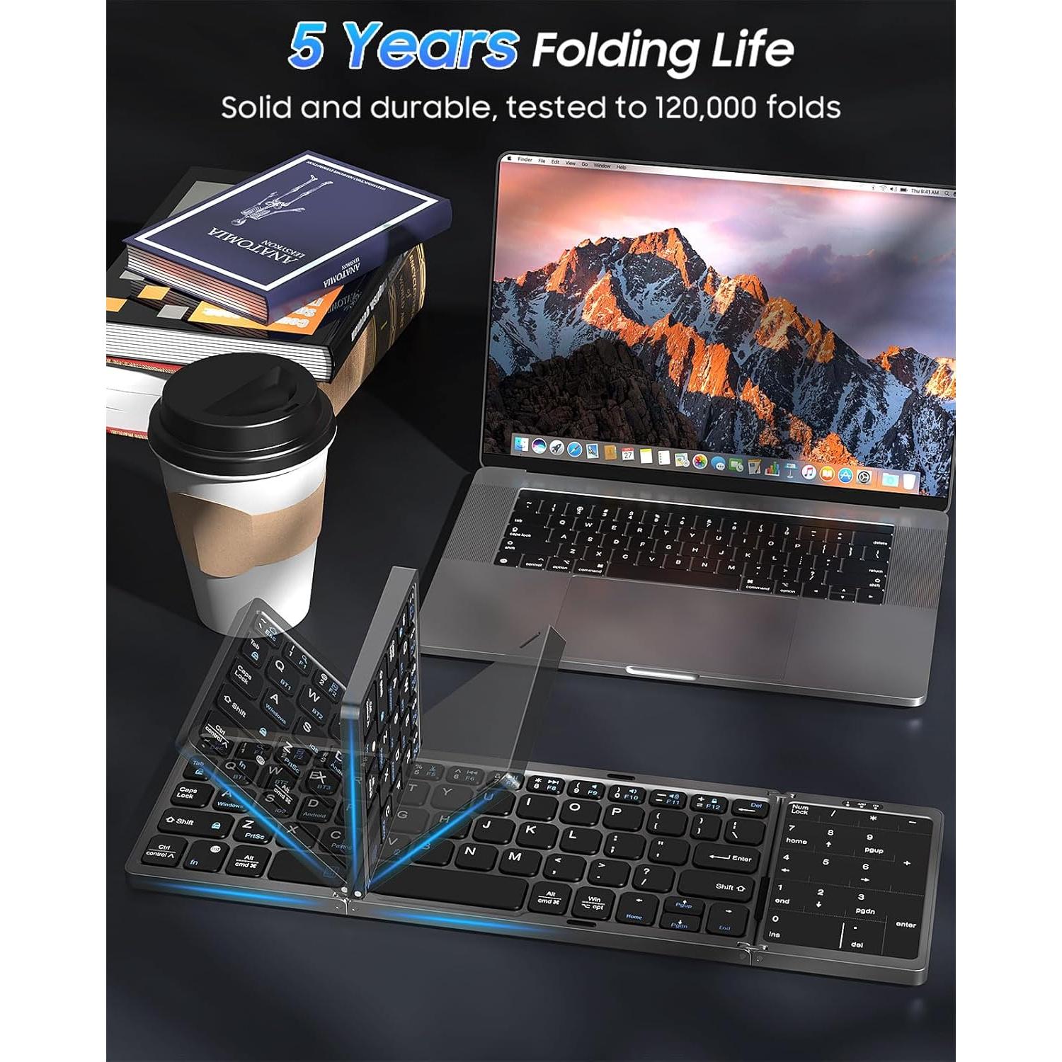 Teclado Bluetooth Plegable MoKo con Touchpad y Numérico