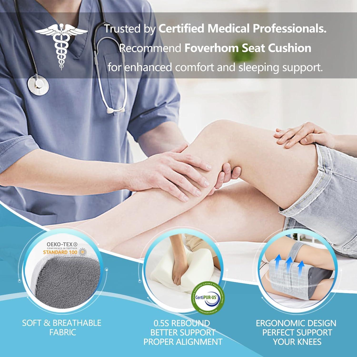 Almohada de Rodilla FOVERHOM Espuma Viscoelástica Ergonómica