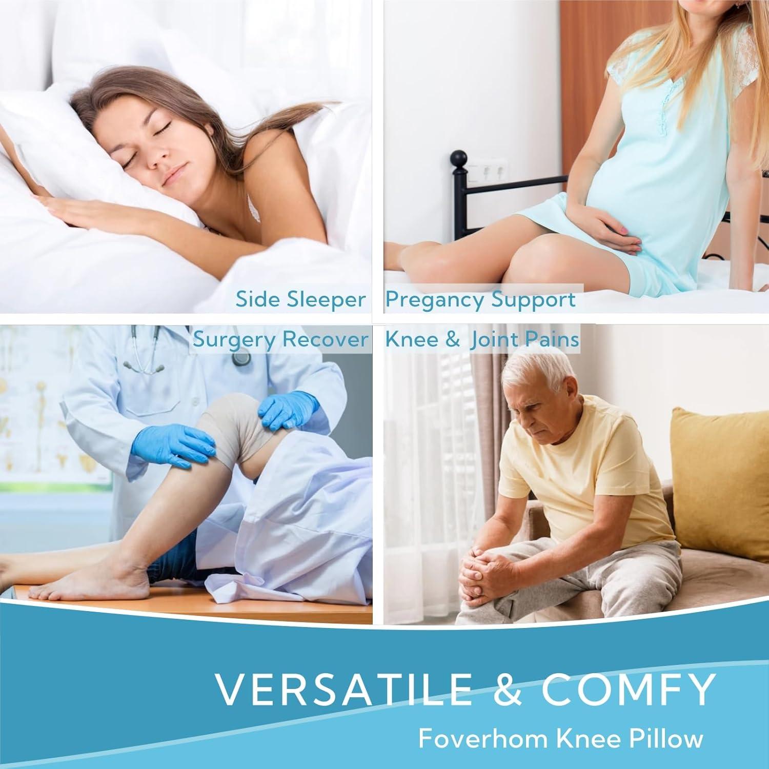 Almohada de Rodilla FOVERHOM Espuma Viscoelástica Ergonómica