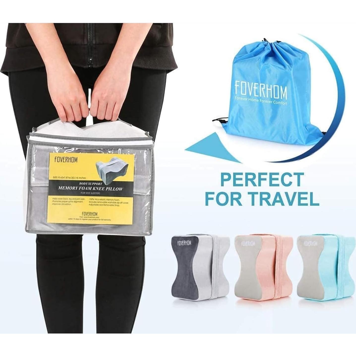 Almohada de Rodilla FOVERHOM Espuma Viscoelástica Ergonómica