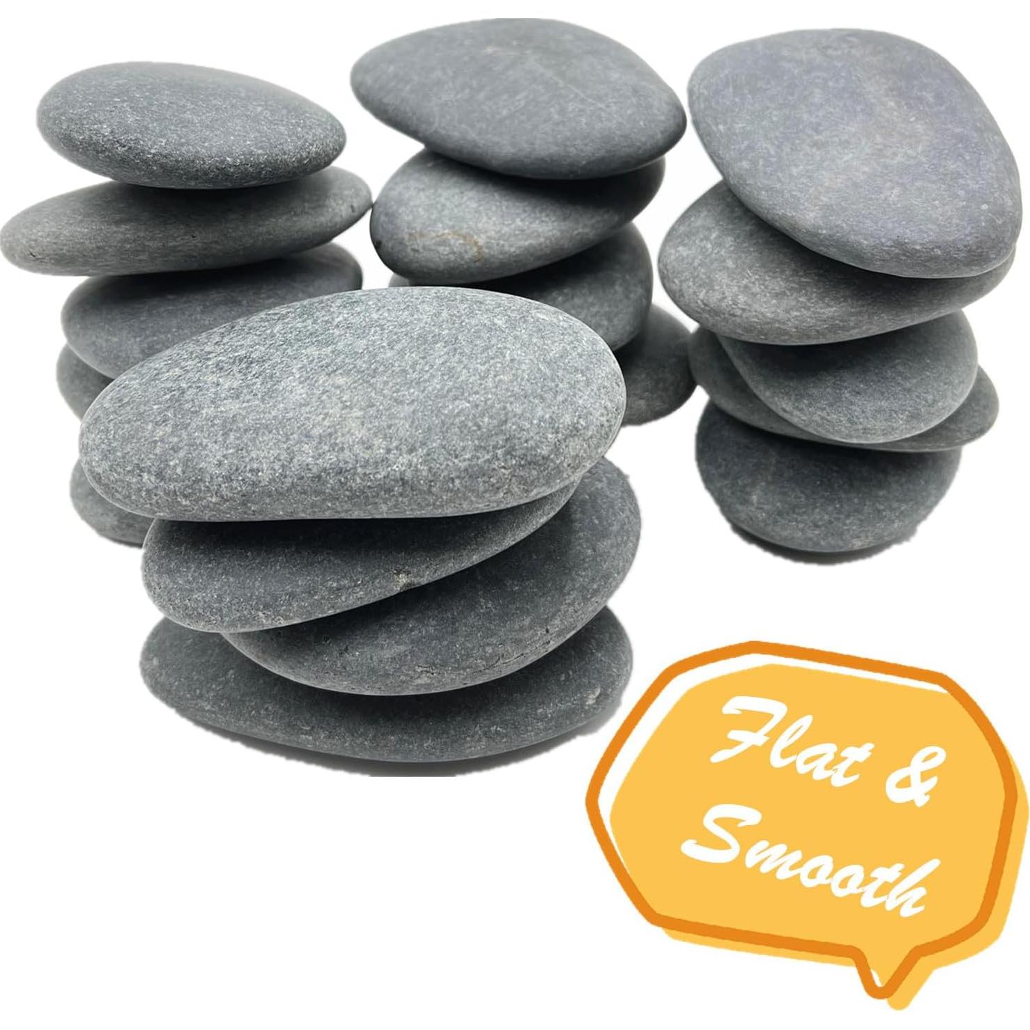 20 Rocas Planas y Suaves para Pintar Lifetop - DIY Artesanía