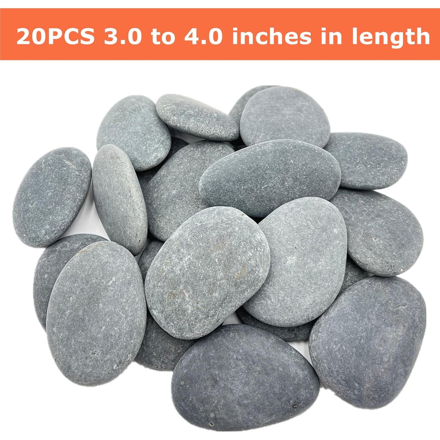 20 Rocas Planas y Suaves para Pintar Lifetop - DIY Artesanía