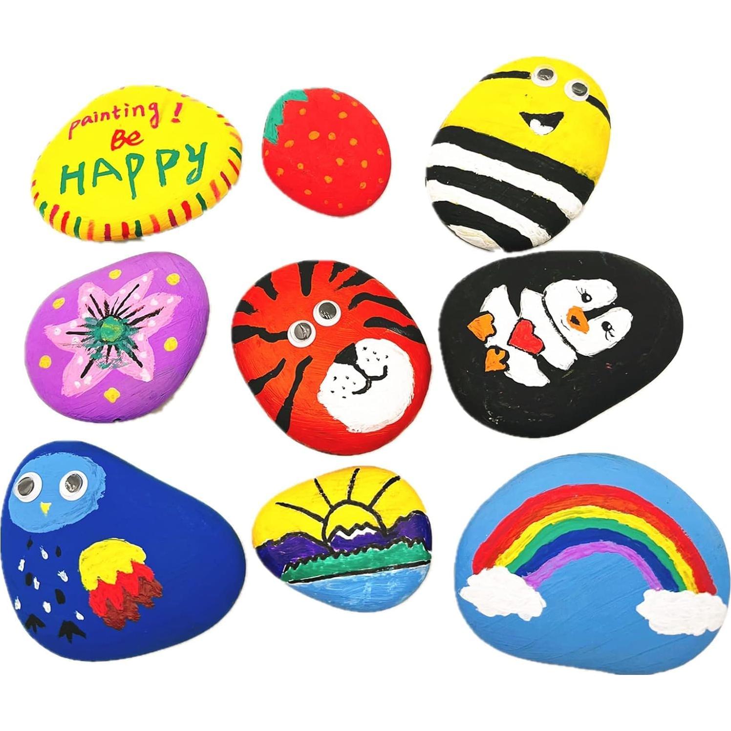 20 Rocas Planas y Suaves para Pintar Lifetop - DIY Artesanía