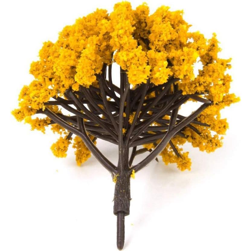 Kisangel 20 Pcs Árboles Modelo Miniatura 3-8 cm Naranja
