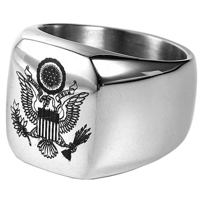 Anillo Militar Vintage JAJAFOOK Plata 9 para Hombres