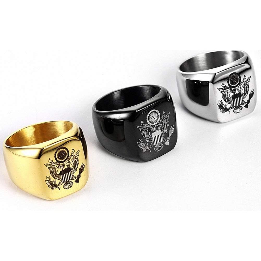 Anillo Militar Vintage JAJAFOOK Plata 9 para Hombres