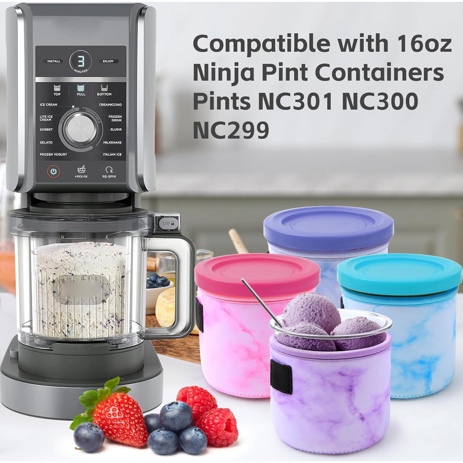 Paquete de 4 Fundas de Neopreno Ninja Creami 473 ml Aisladas