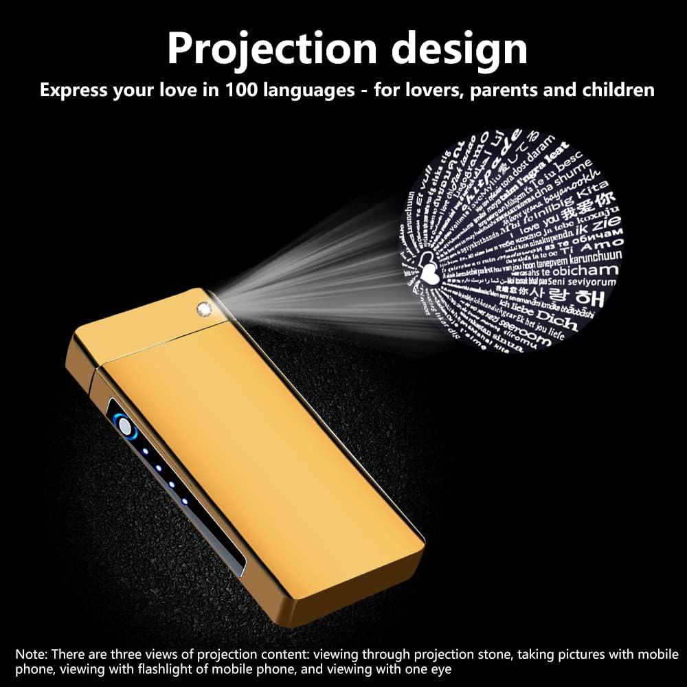 Encendedor Eléctrico de Plasma TIKIUKI Dorado a Prueba de Viento