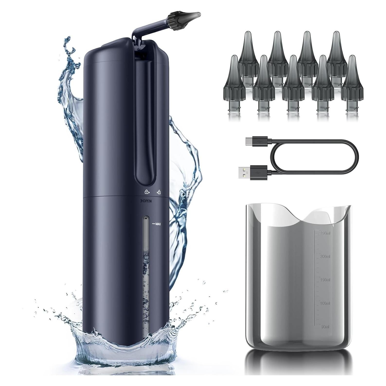 Limpiador de Oídos Eléctrico WEUANY W602 - Kit de Irrigación con 4 Modos