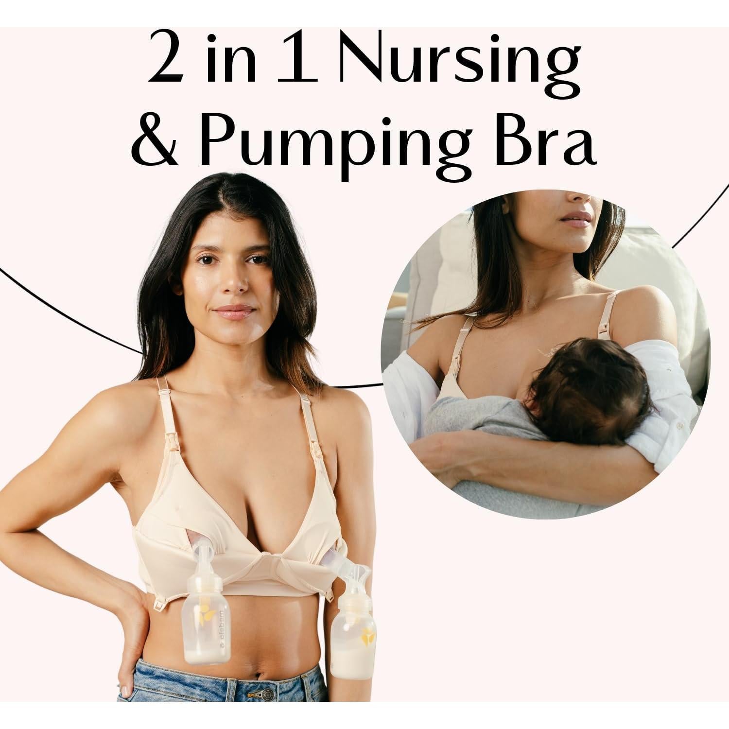 Camiseta de Lactancia Supermamá Rosa Bronceado 36DD