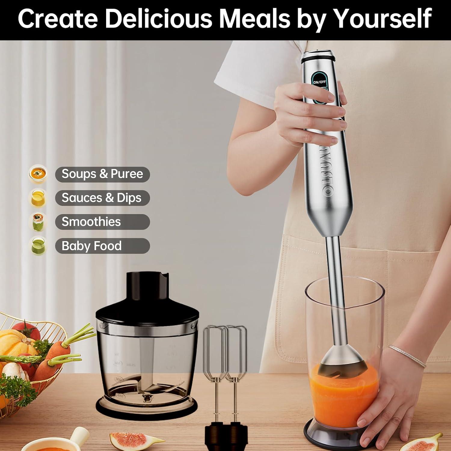 Batidora de Inmersión GAVASTO 1000W 20 Velocidades Turbo