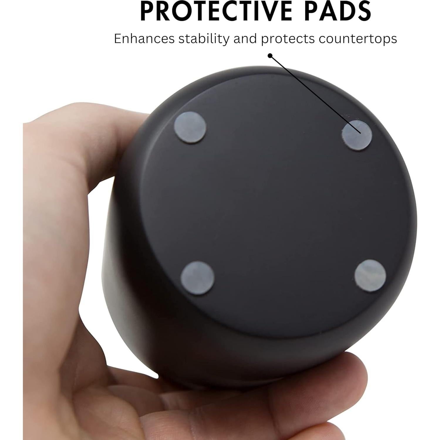 Matte Black Toothbrush and Toothpaste Holder and Cup for Bathroom Vanity and Countertop, Round Organizer for Electric Toothbrushes, Floss, Razors, Cotton, and Mouthwash