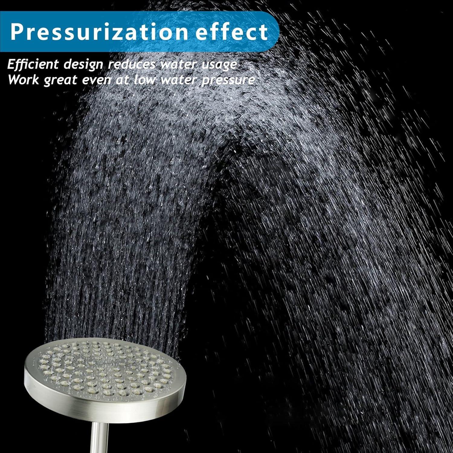 Cabezal de Ducha de Lluvia Nuodan 6" con Brazo de 28 cm