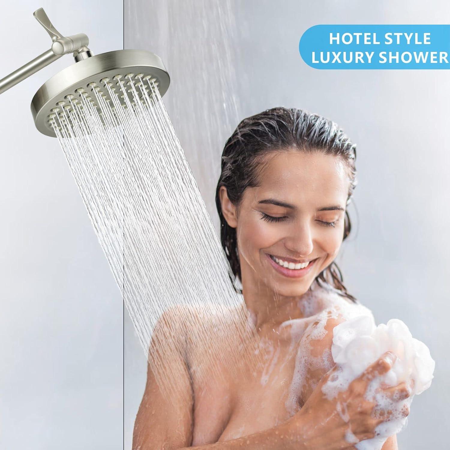 Cabezal de Ducha de Lluvia Nuodan 6" con Brazo de 28 cm