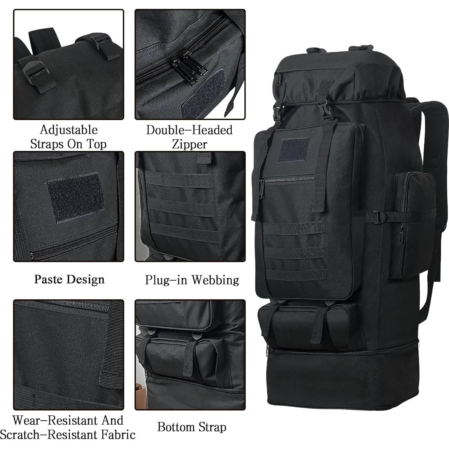 Mochila de Camping 100L Lizbin Táctica Militar Resistente al Agua