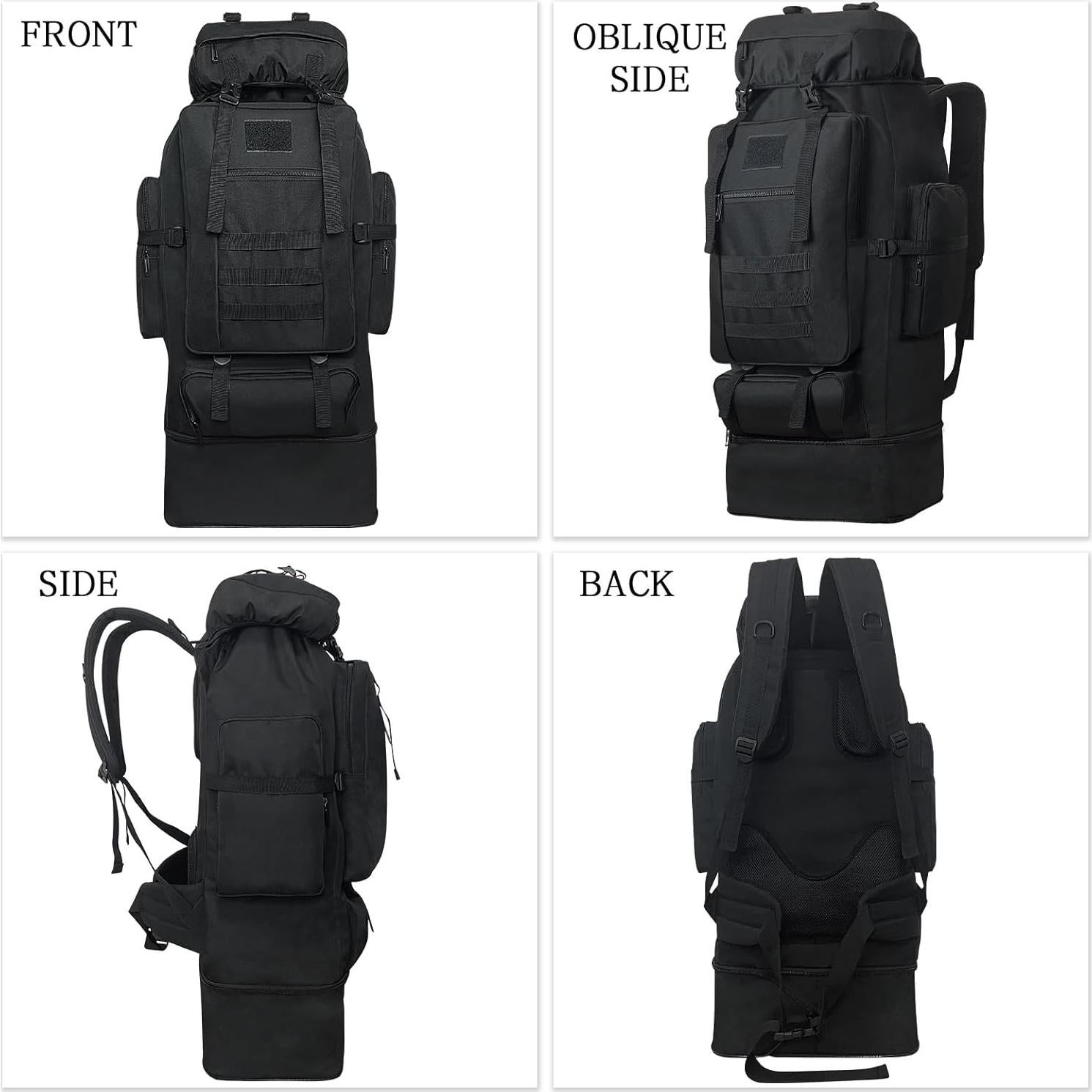 Mochila de Camping 100L Lizbin Táctica Militar Resistente al Agua