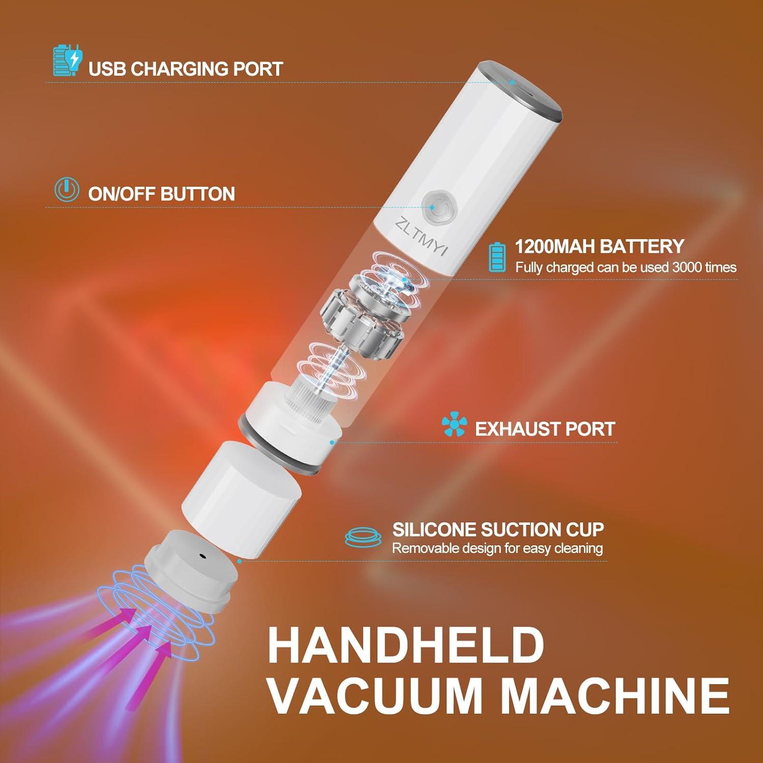 Sellador de Vacío ZLTMYI Portátil Recargable con 20 Bolsas