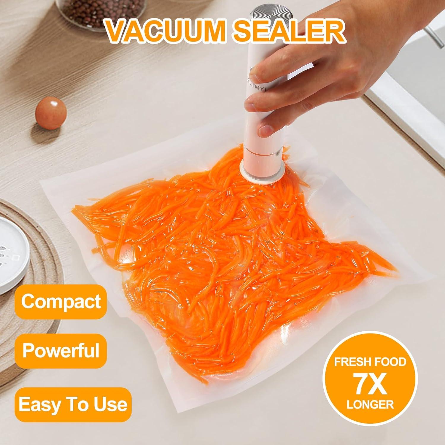 Sellador de Vacío ZLTMYI Portátil Recargable con 20 Bolsas