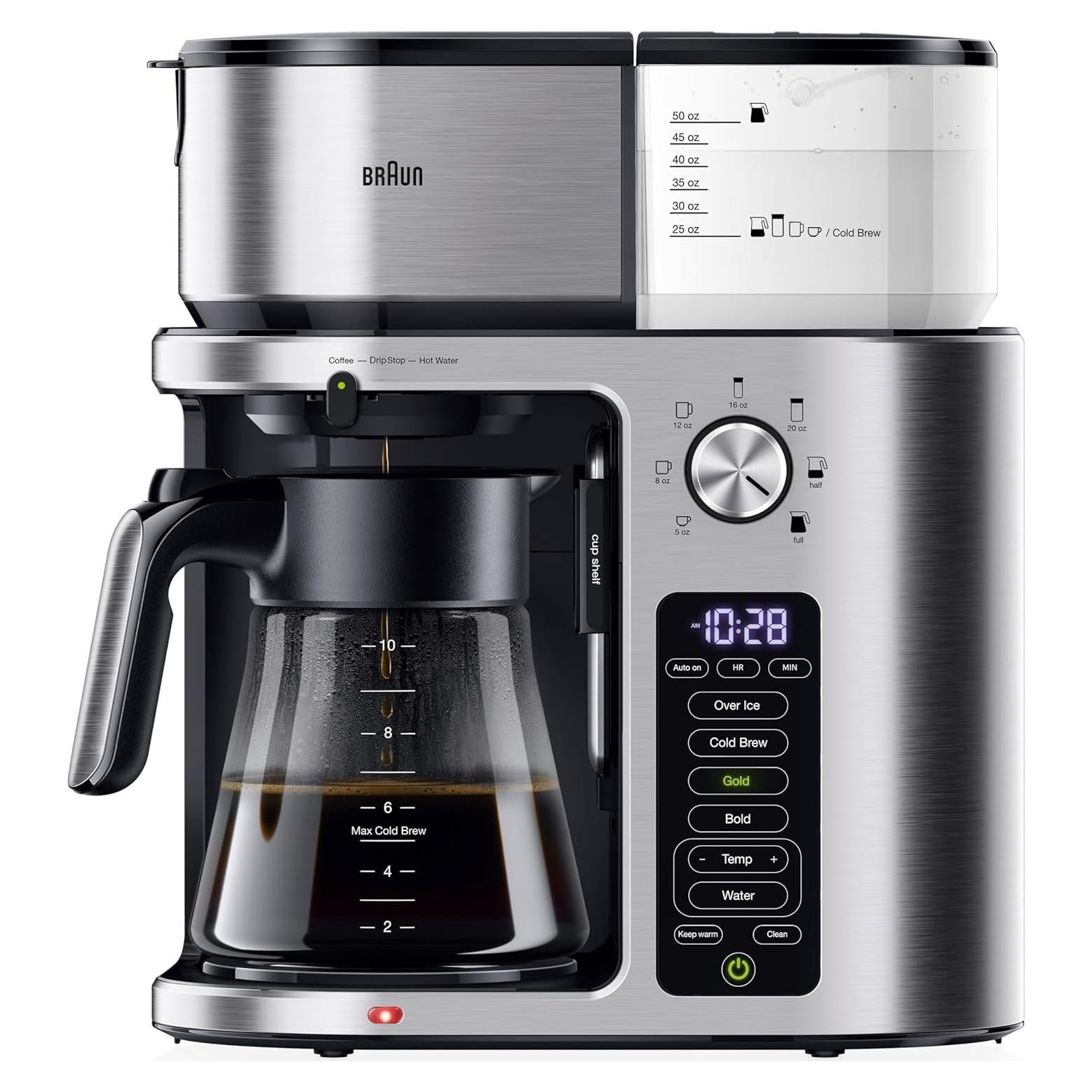 Cafetera Braun MultiServe Plus 10 Tazas con Agua Caliente