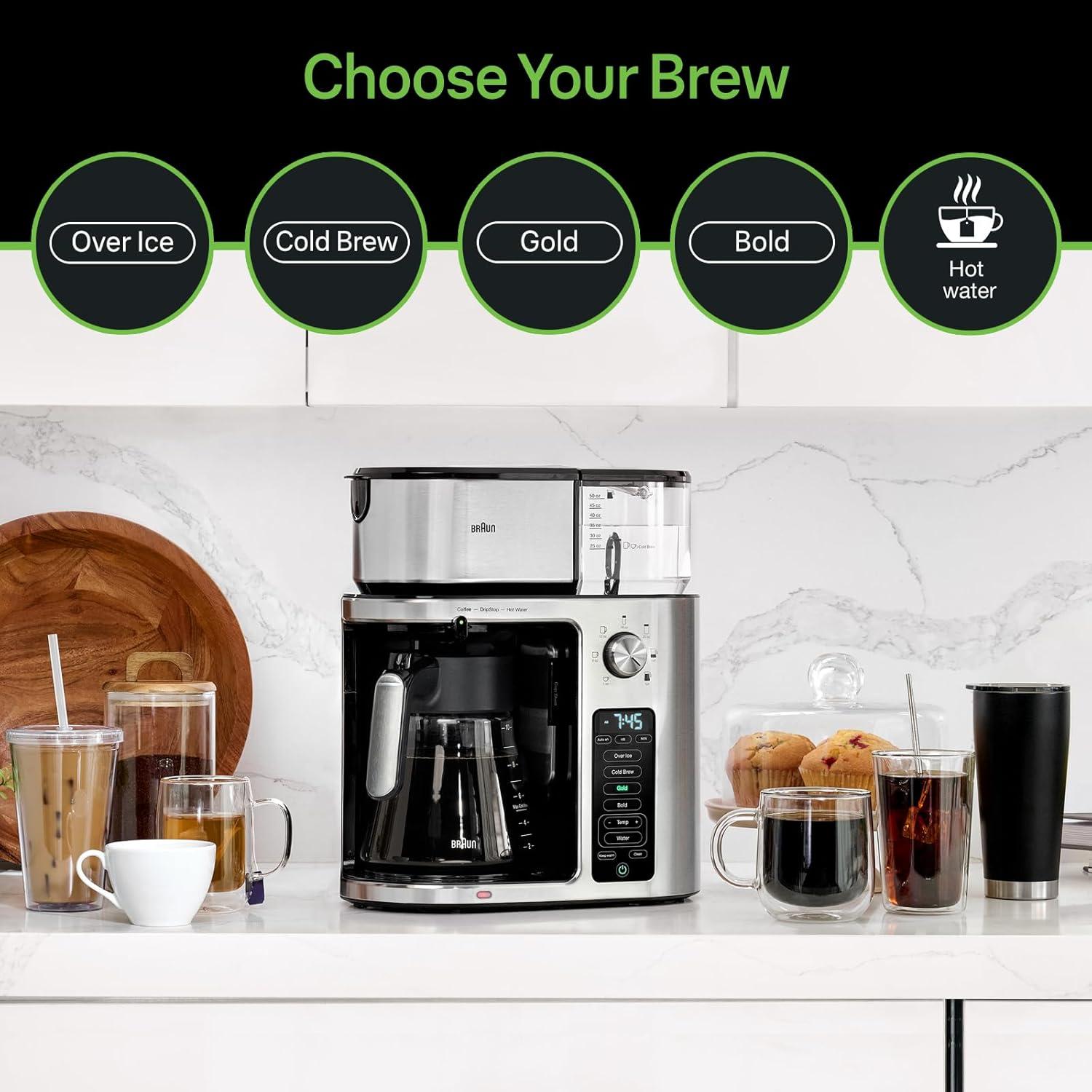 Cafetera Braun MultiServe Plus 10 Tazas con Agua Caliente