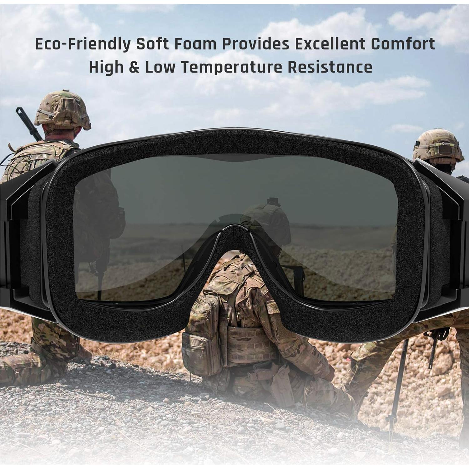 Gafas tácticas XaegisTac militares antiempañante 2 lentes