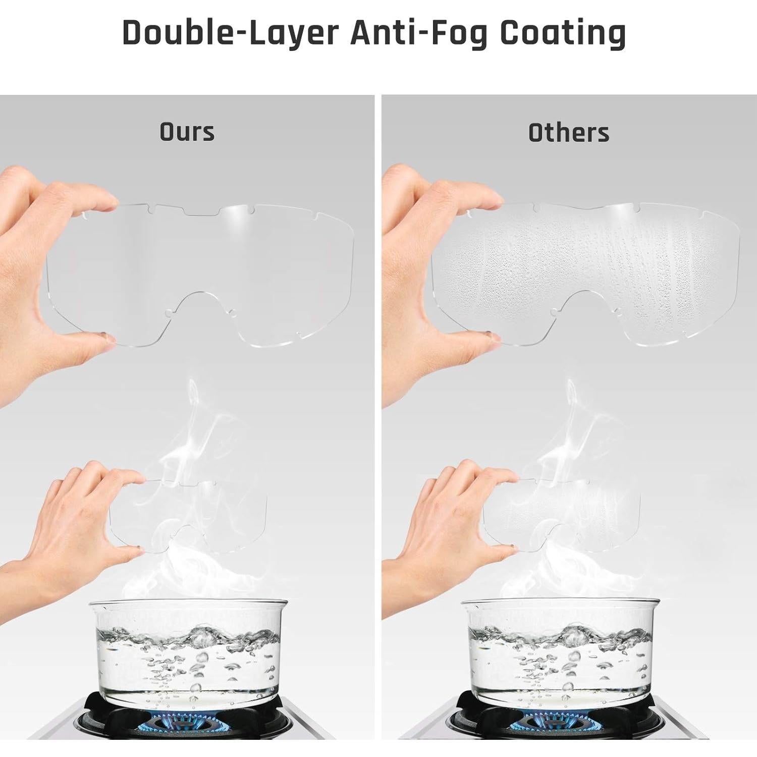 Gafas tácticas XaegisTac militares antiempañante 2 lentes