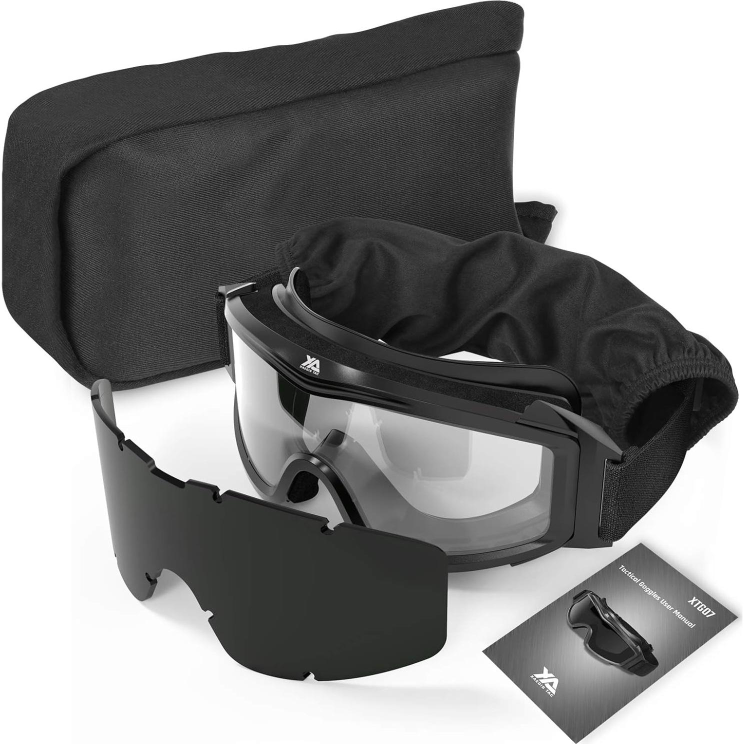 Gafas tácticas XaegisTac militares antiempañante 2 lentes