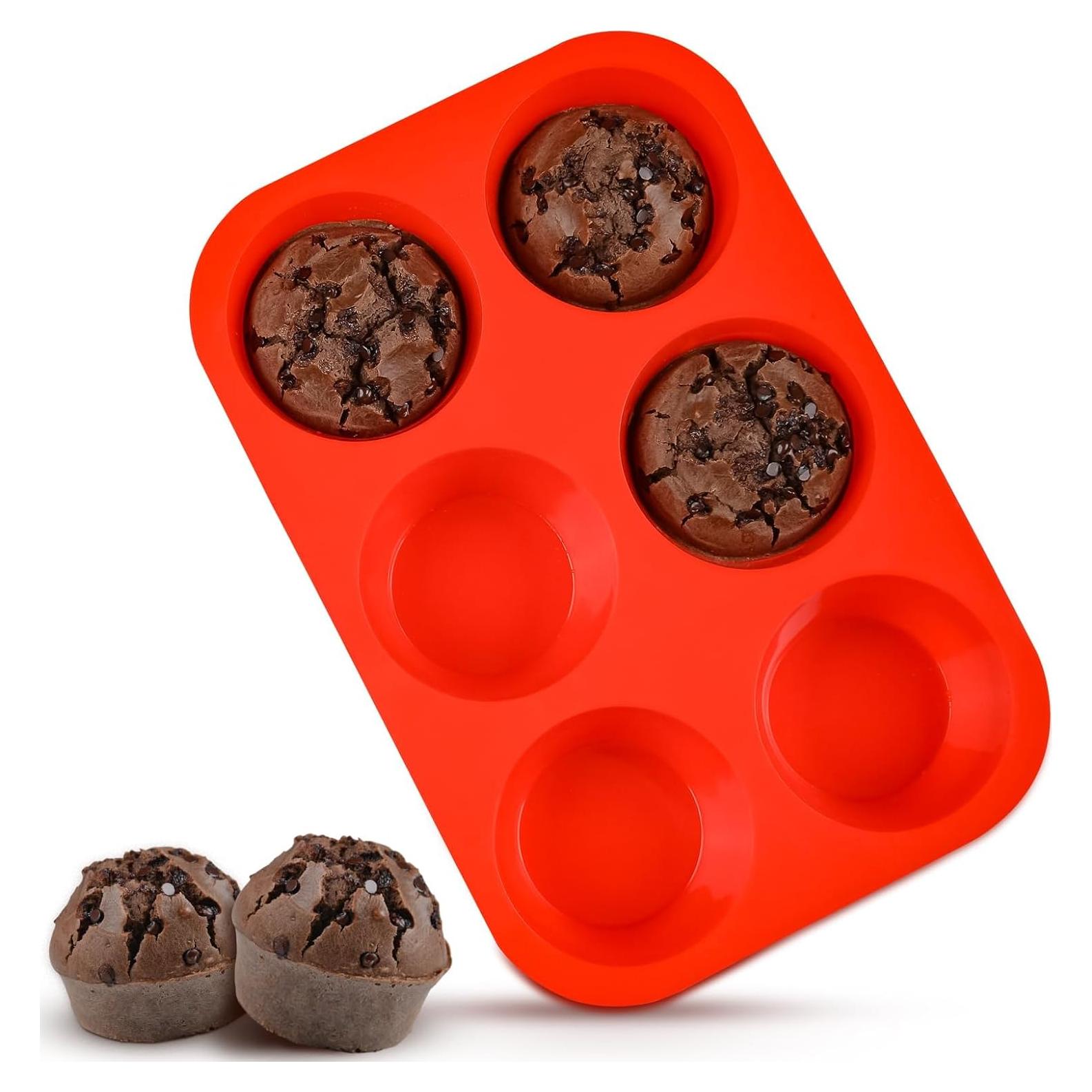 Molde para Muffin Jumbo CAKETIME Silicona Antiadherente 6 Tazas