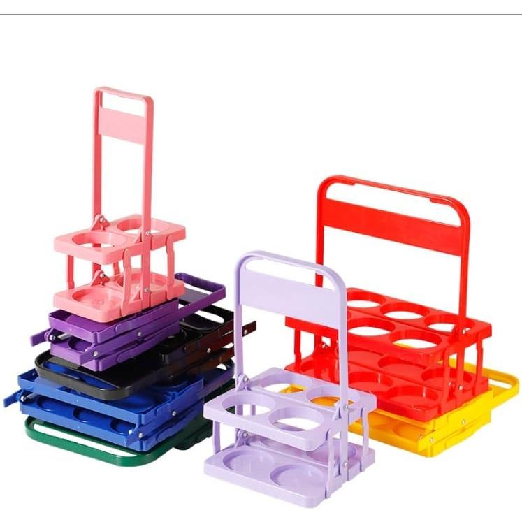 Transportador de Bebidas Musbus Plegable 4 Tazas Negro