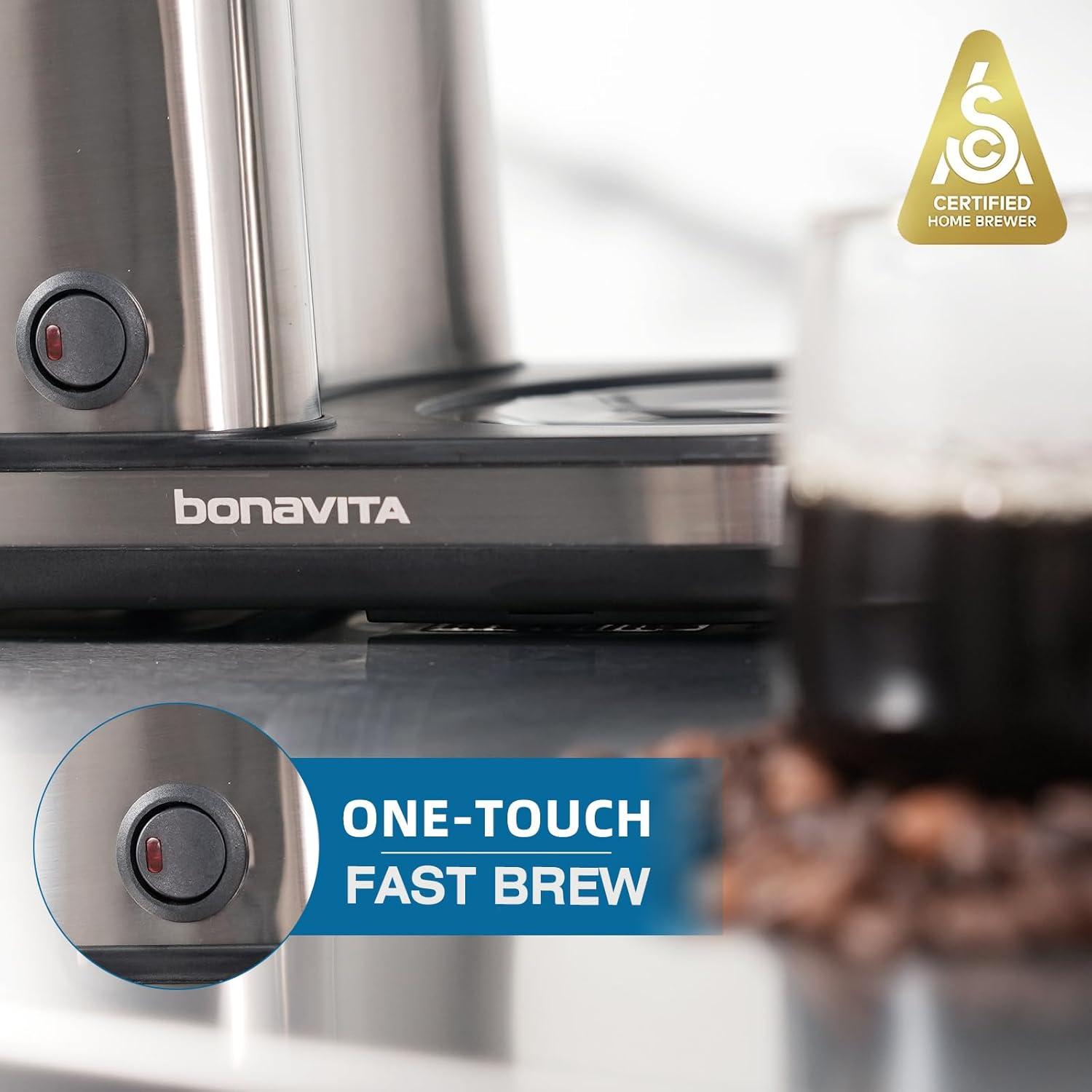 Cafetera Bonavita BV1500TS 5 Tazas Acero Inoxidable Térmica