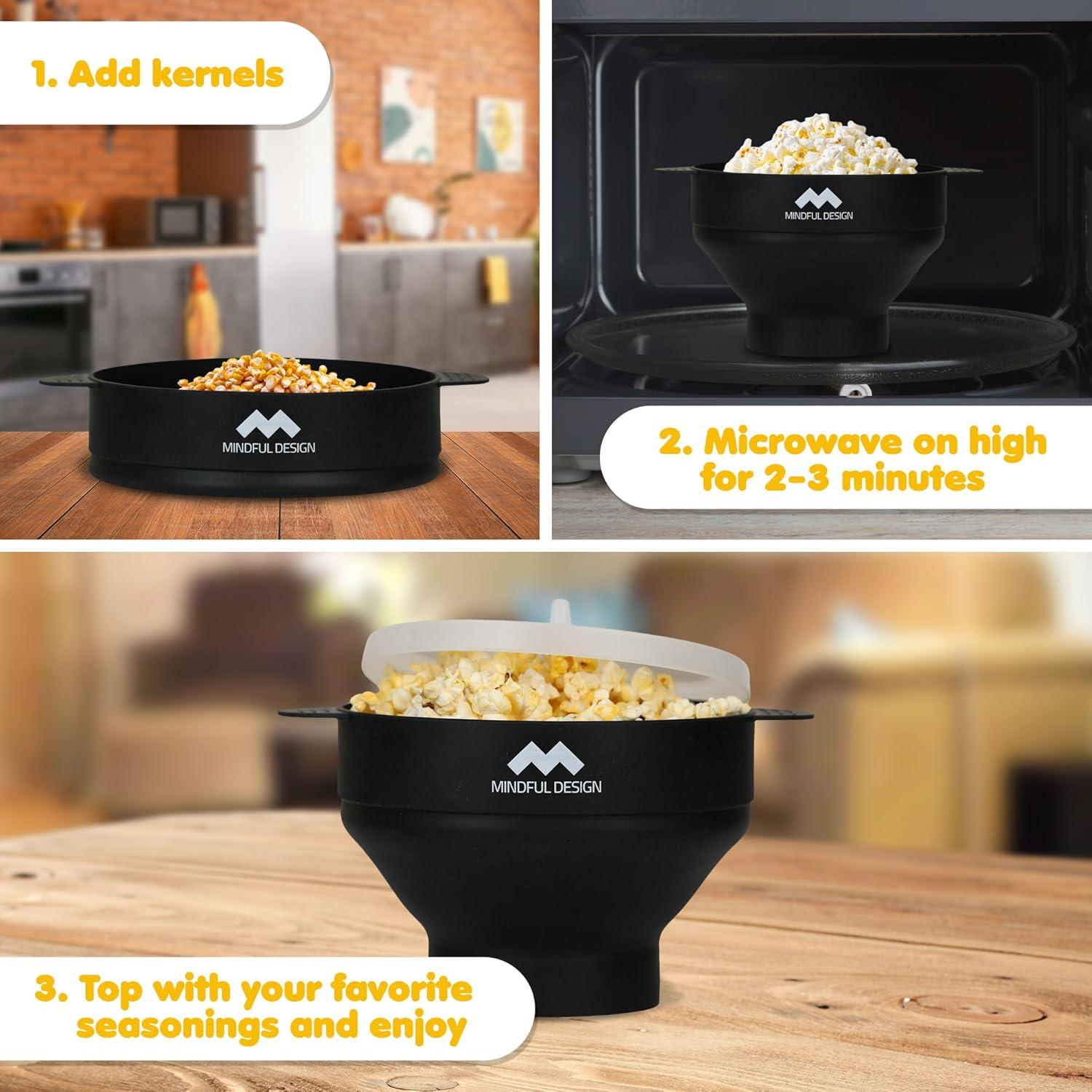 Popcorn Popper Plegable de Silicona Diseño Consciente 15 Tazas