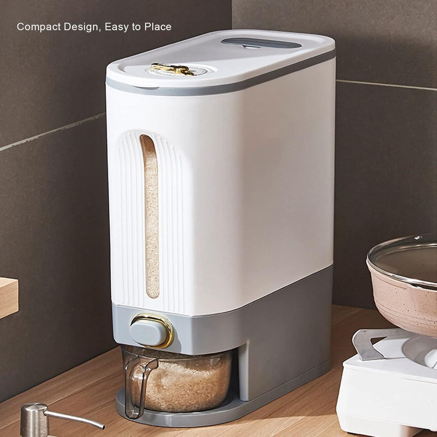 Dispensador de Arroz Jiawu 10L Hermético con Tapa - Organizador de Granos