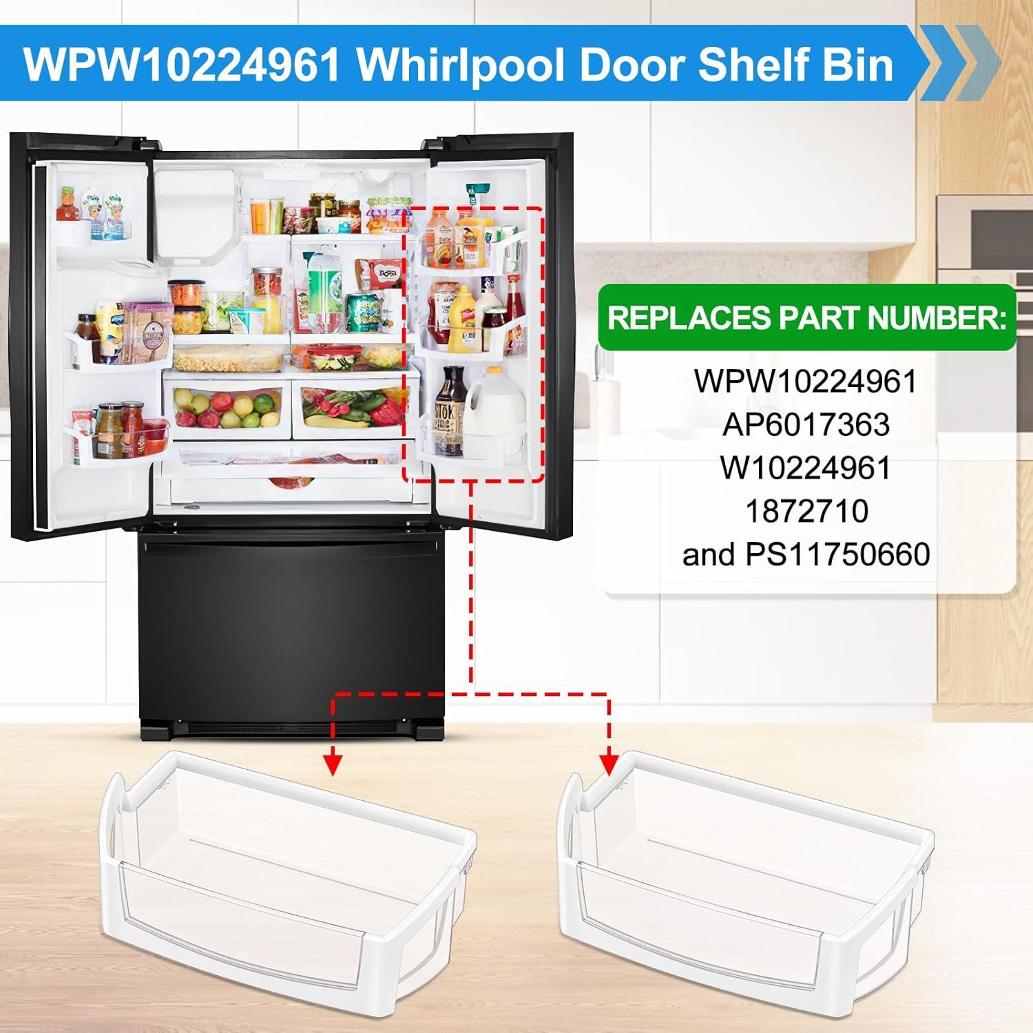 Estante de Puerta de Refrigerador WPW10224961 Mejorado - 2 Piezas