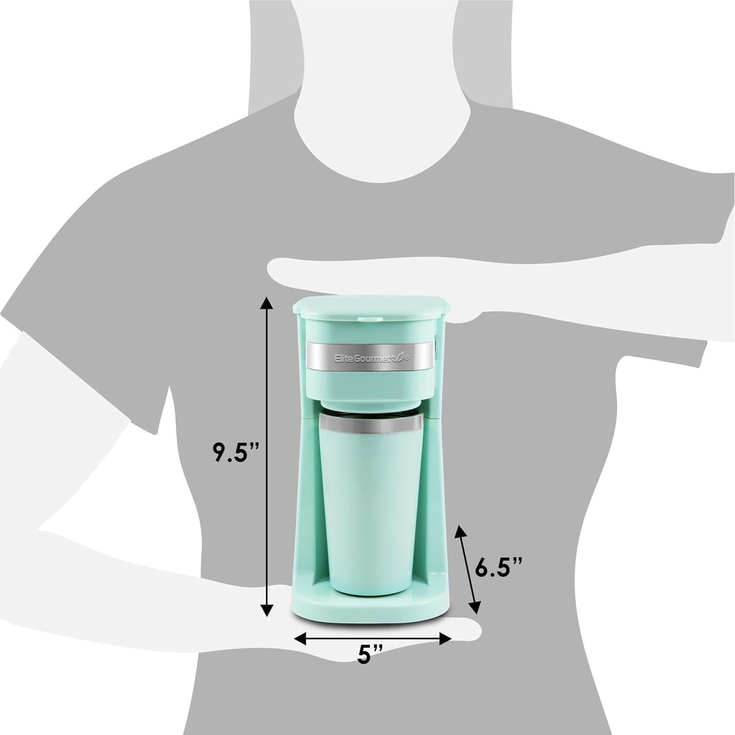 Cafetera Personal Elite Gourmet EHC113M Verde 414ml