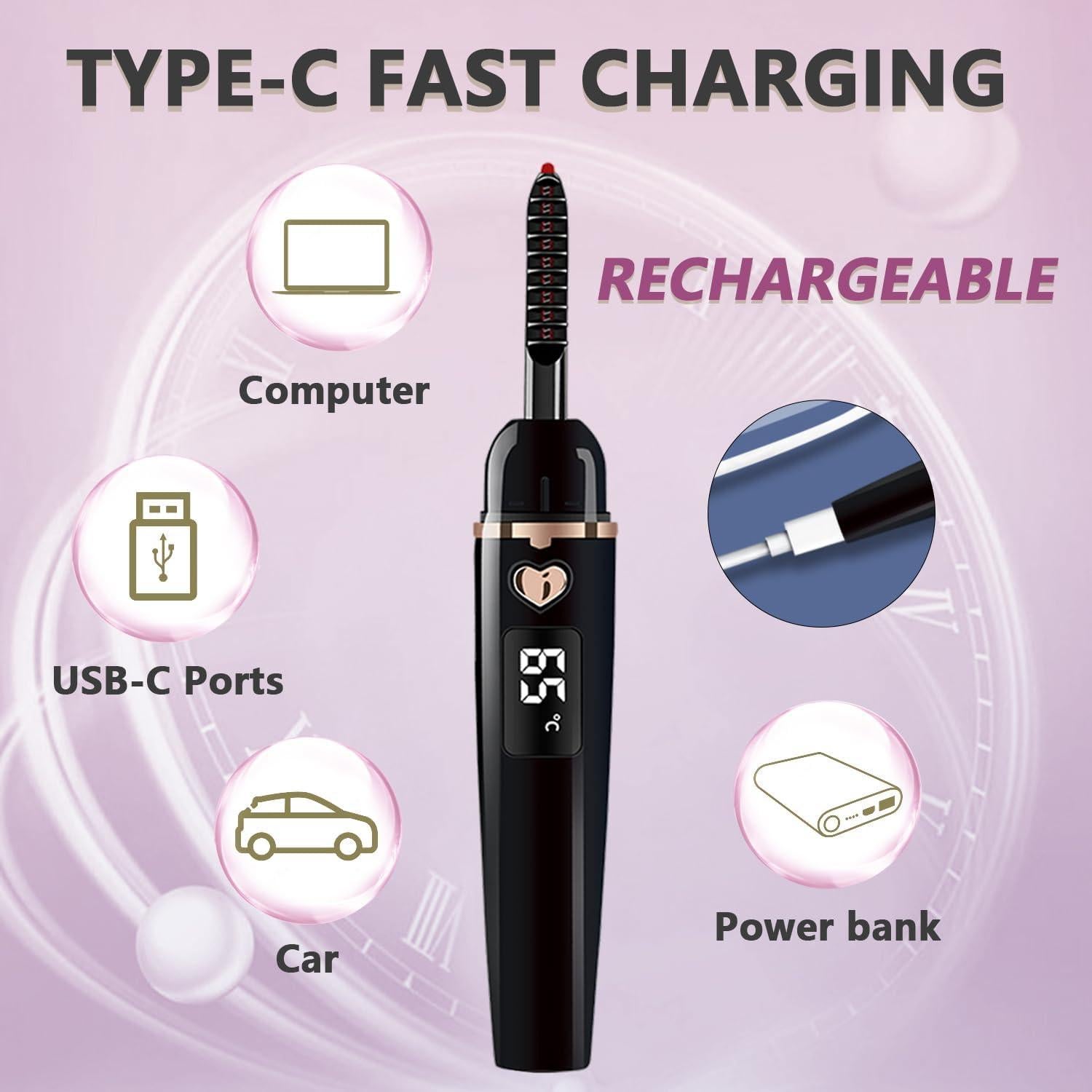 Rizador de Pestañas Calentado URSOBTF - 4 Modos Temperatura
