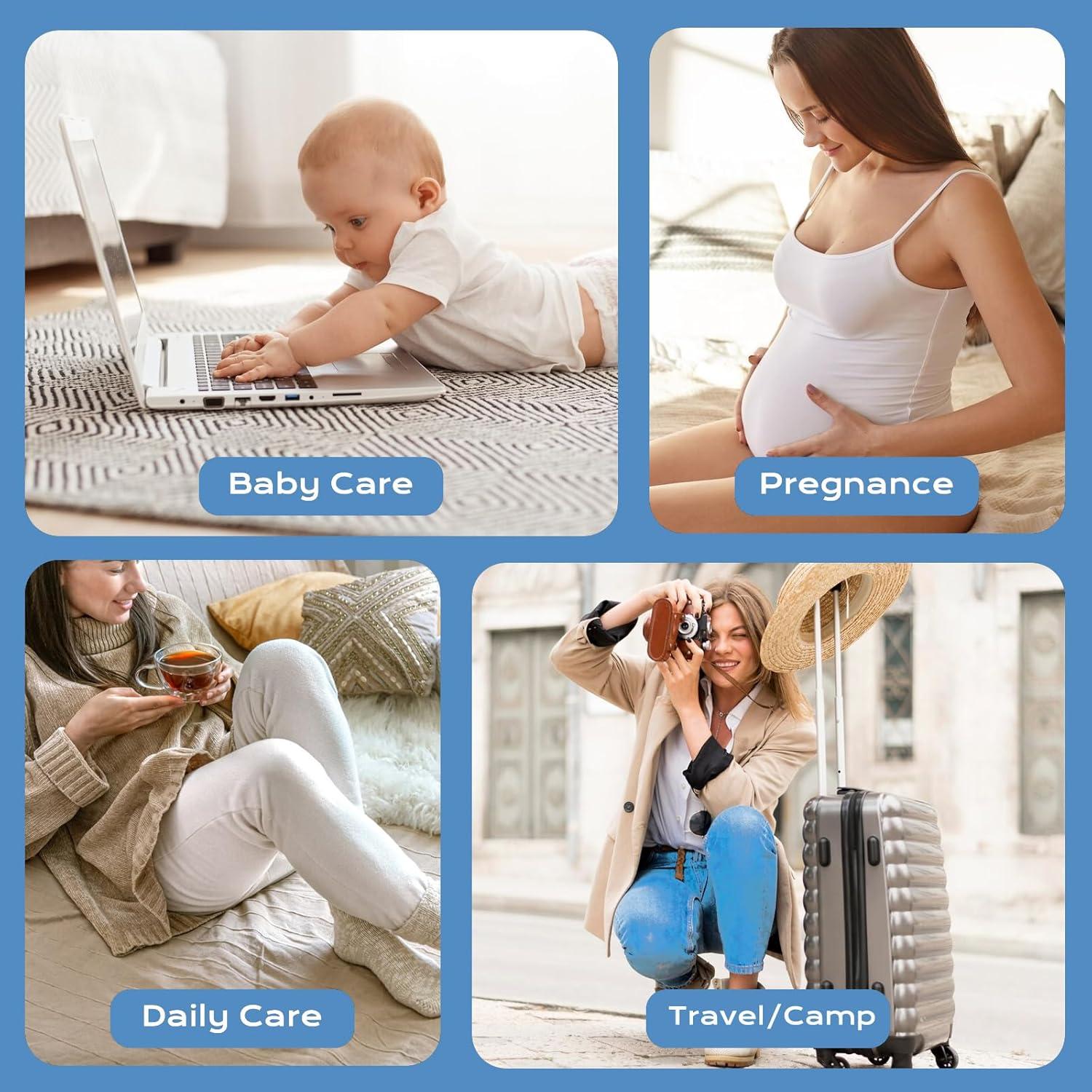 BIGCOW Portable Travel Bidet, Electric with 3 Spray Modes, IPX7 Waterproof ＆ Rechargeable, Mini Bidet Toilet Water Sprayer for Personal Hygiene, Postnatal Care, Perineal & Hemorrhoid