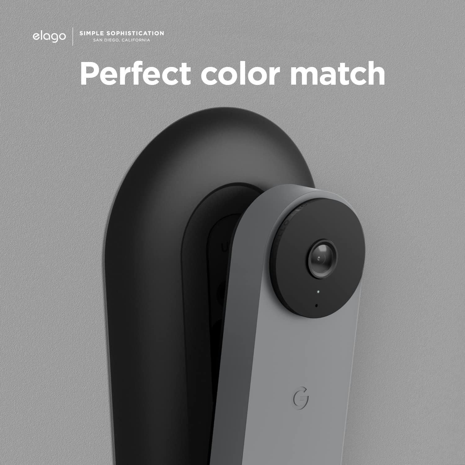 Placa de Pared elago para Timbre Google Nest Hello - Negro